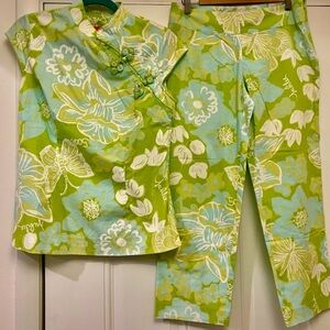LILLY PULITZER HTF SET! Jubilee Collection- Laffy Daffy print! EUC Sizes 6/8! 🦄
